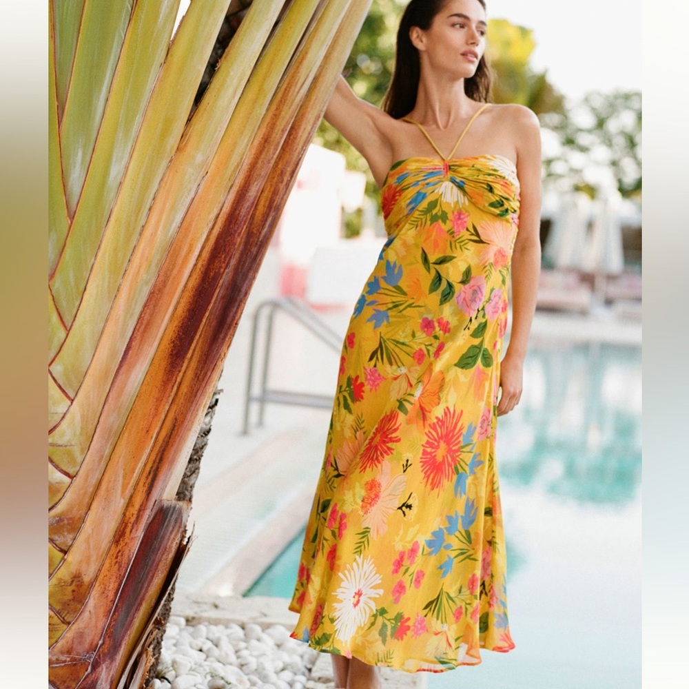 *Anthropologie Halter Slip Dress